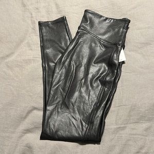 SPANX Black Faux Leather Leggings